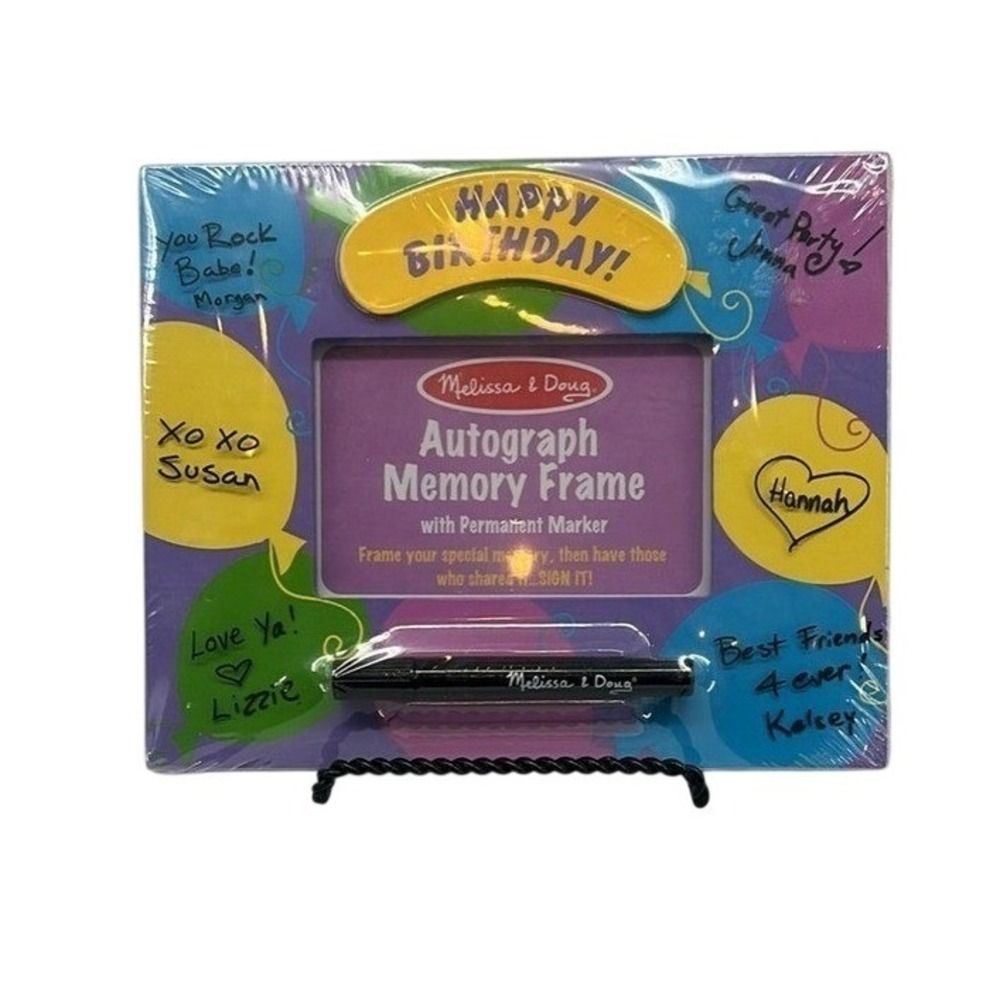 Melissa & Doug Autograph Memory Frame Happy Birthday Permanent Marker New